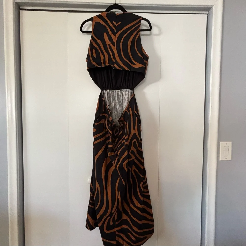 Banana Republic Factory Women’s Linen Blend Midi Dress Size 12 Black - Picture 3 of 9